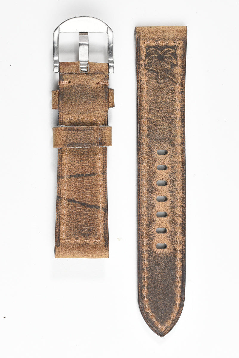 Ventura Classic Watch Strap – Dusty Brown 22mm 130/80