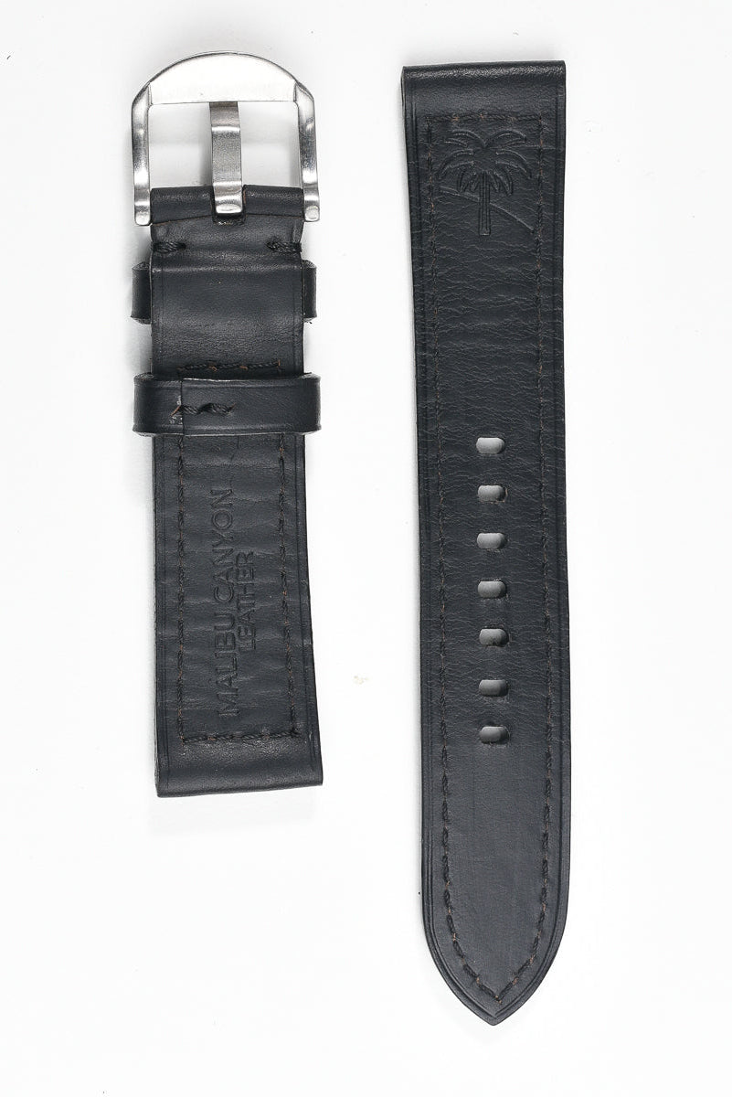 Ventura Classic Watch Strap – Black Wax 22mm 130/80