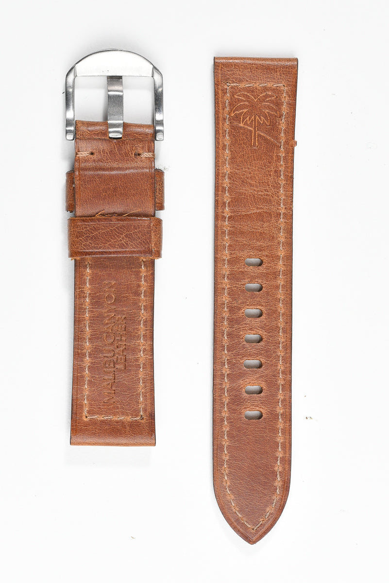 Ventura Classic Watch Strap – Brown Wax 22mm 125/80