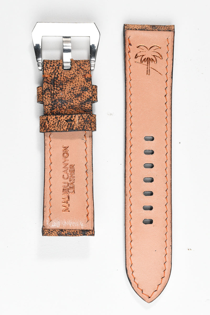 Serengeti Signature Watch Strap – Burnt Orange Wildebeest 24mm 130/80