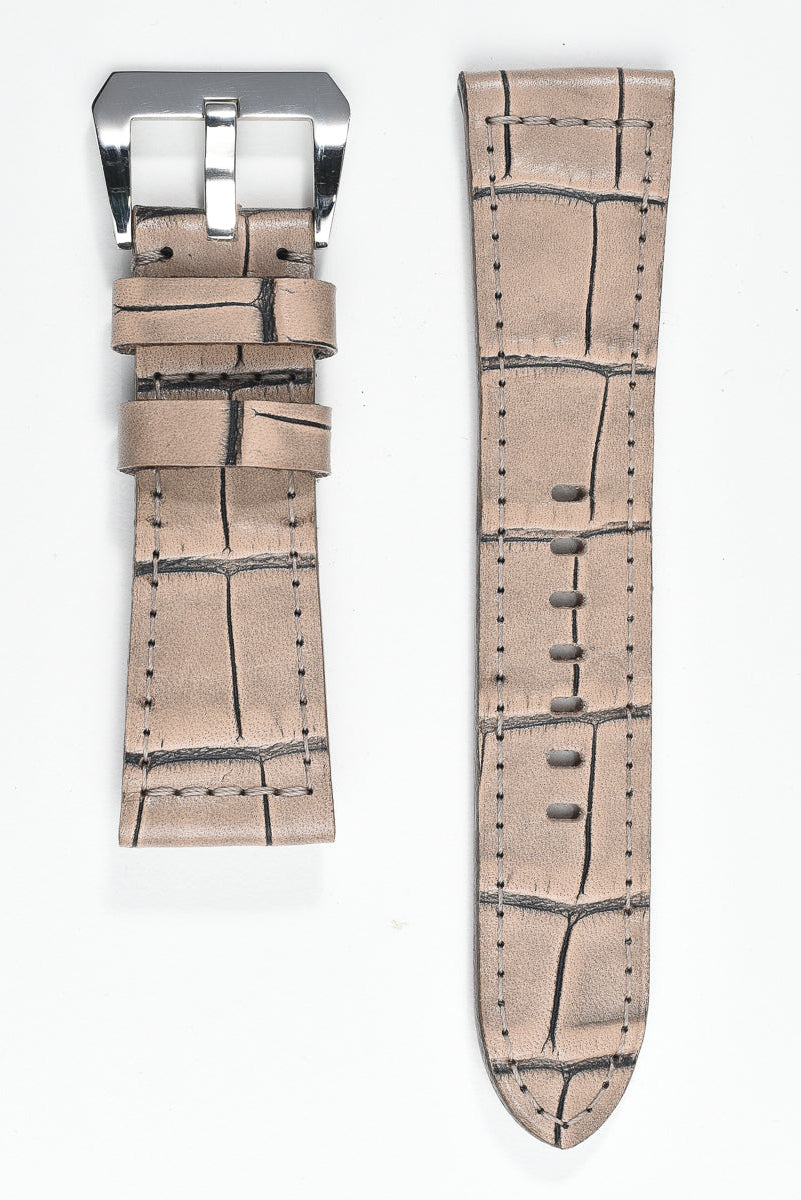 The Croc Signature Watch Strap – Bone Alligator 26mm 135/80