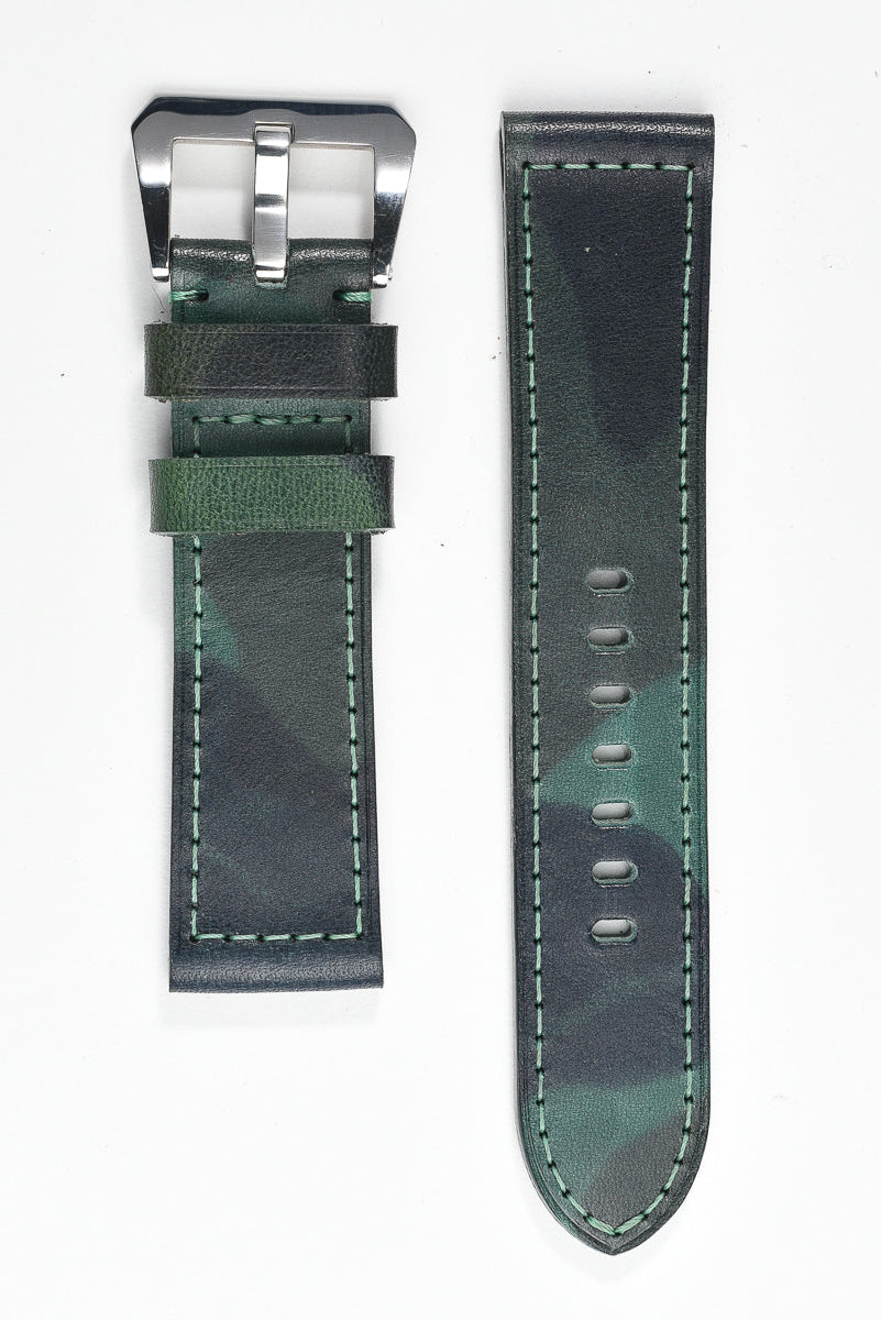 Mulholland Signature Watch Strap – Aqua Camo 24mm 130/80