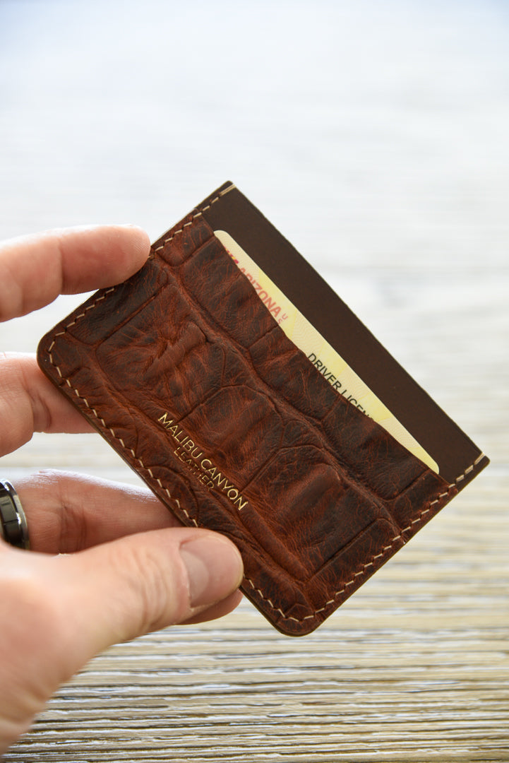 Hornback Leather Signature Cardholder