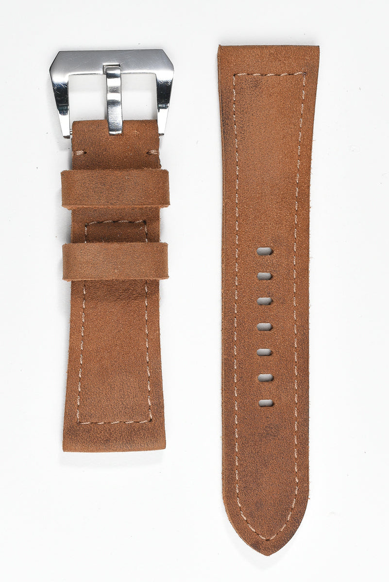 Ventura Classic Watch Strap – Brown Nubuck 26mm 130/80