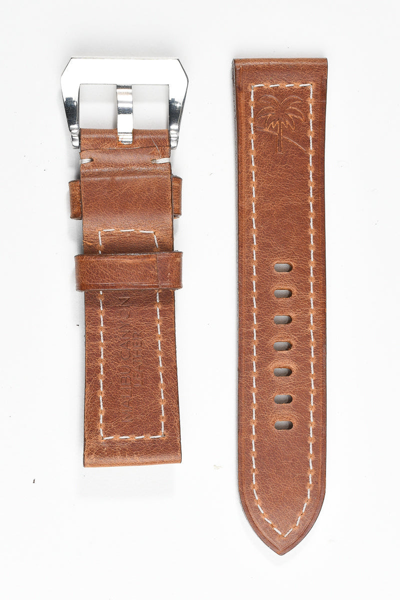 Ventura Classic Watch Strap – Brown Wax 24mm 125/80