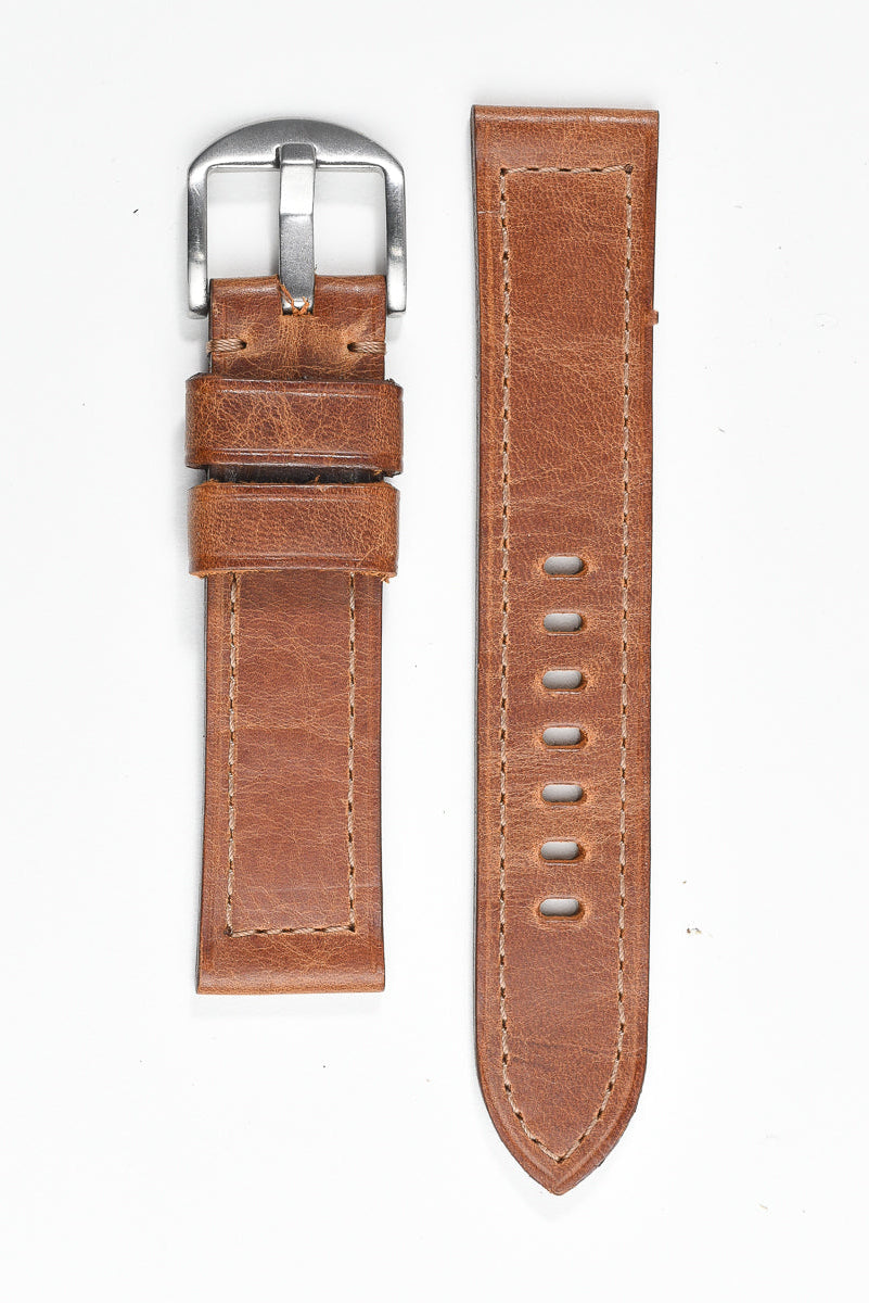 Ventura Classic Watch Strap – Brown Wax 22mm 125/80