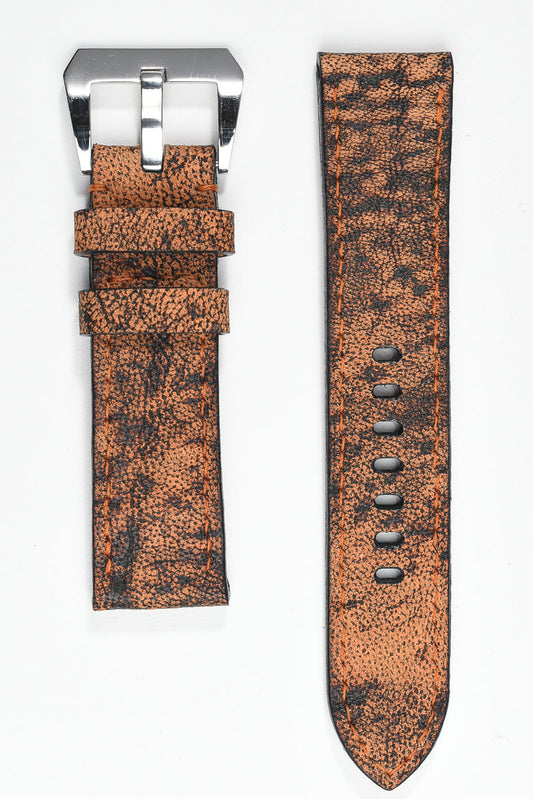 Serengeti Signature Watch Strap – Burnt Orange Wildebeest 24mm 130/80