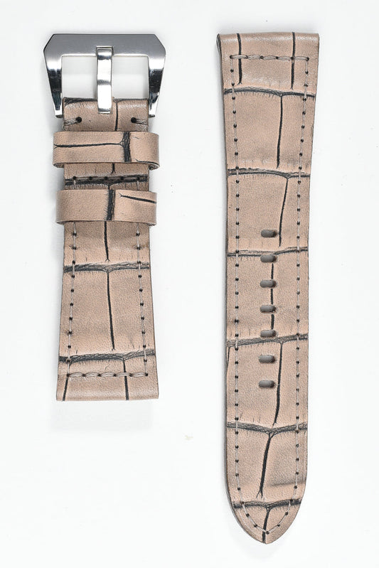 The Croc Signature Watch Strap – Bone Alligator 26mm 135/80