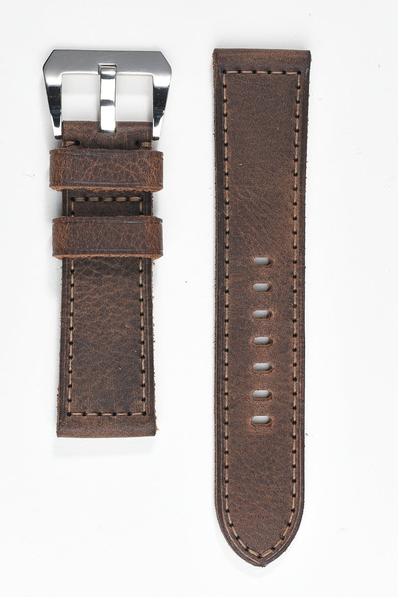 Mulholland Signature Strap – Rugged Bison 24mm 130/75