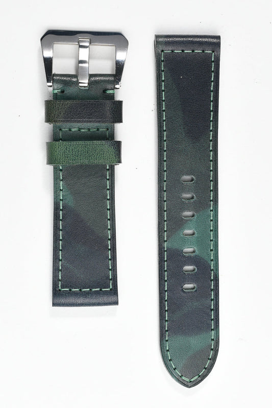 Mulholland Signature Watch Strap – Aqua Camo 24mm 130/80