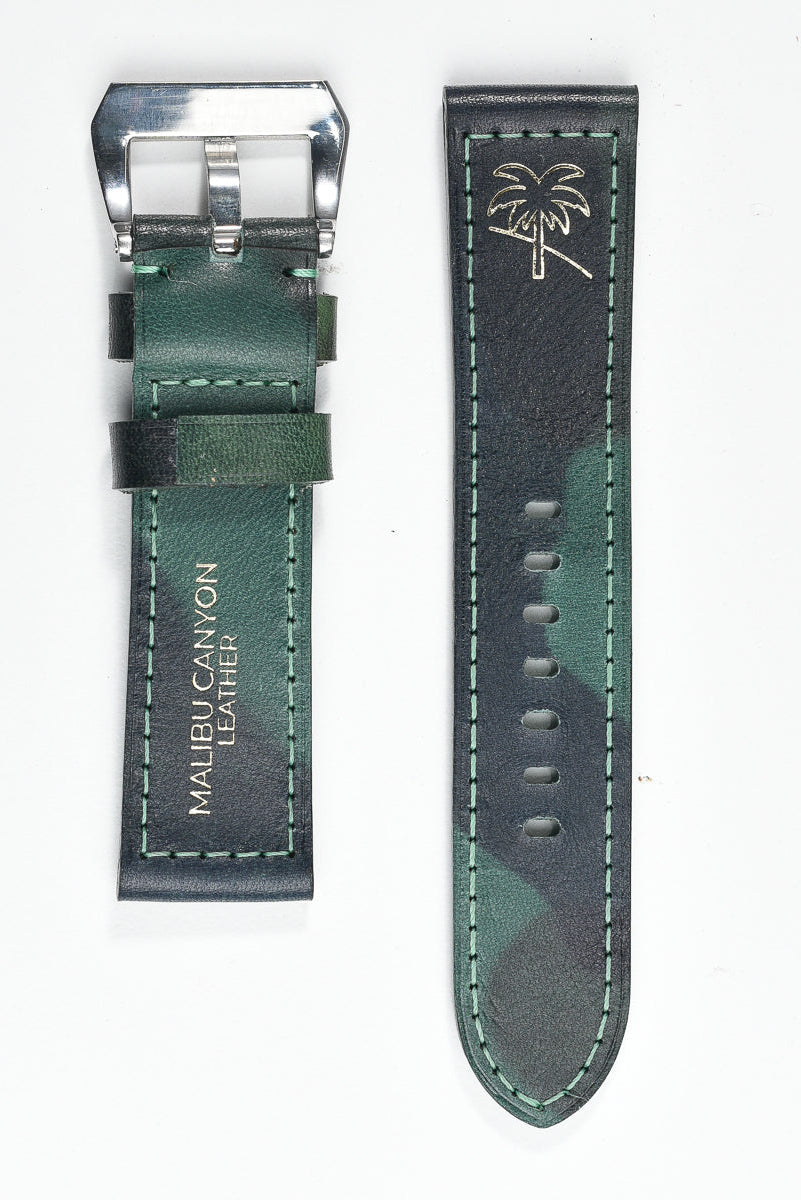 Mulholland Signature Watch Strap – Aqua Camo 24mm 130/80