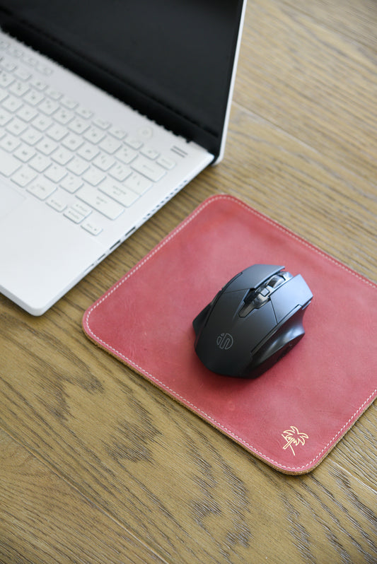 Travel Mouse Pad - Rose Leather