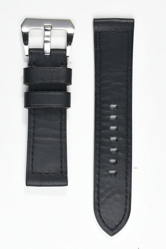 Ventura Classic Watch Strap – Black Wax 24mm 130/80