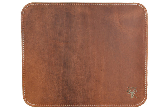 Travel Mouse Pad - Brown Leather