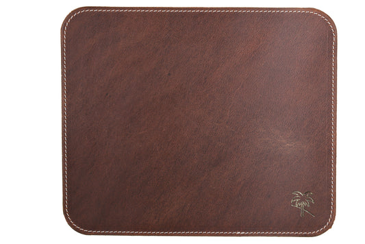 Travel Mouse Pad - Brown Leather